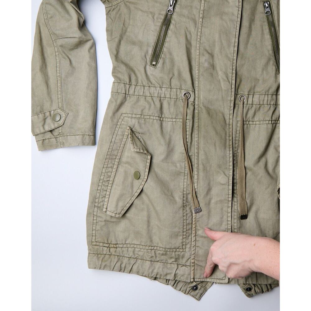 Garage Women’s Jacket Small Olive Green Utility Military Style‎ Full Zip Pockets - Picture 7 of 12